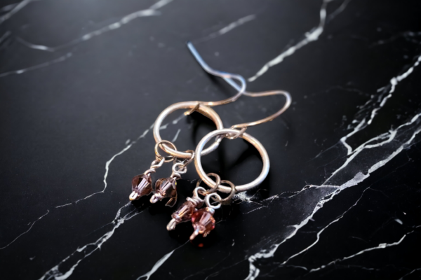 Steel & Swarovski Earrings - Image 3