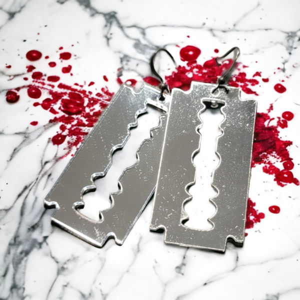 On the Edge - Razor Blade Earrings