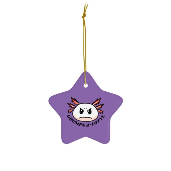Grumpy Axolotl Ceramic Ornament - Image 10