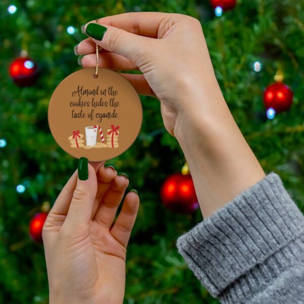 Almonds & Cyanide Ceramic Ornament - Image 3