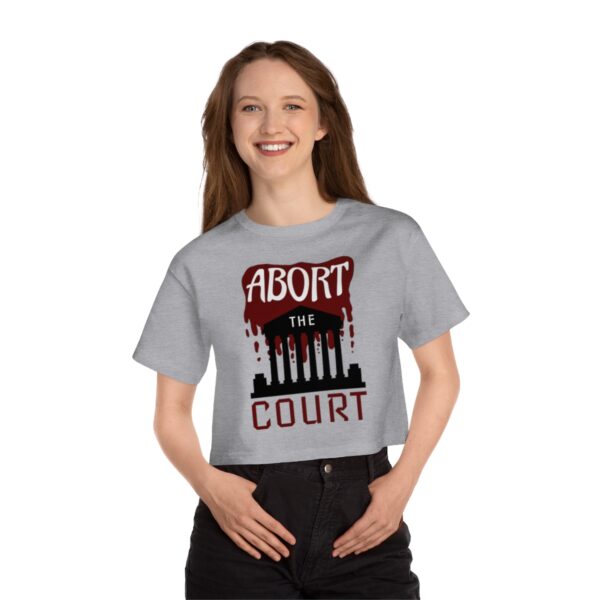 Abort the Court Cropped T-Shirt - Image 3