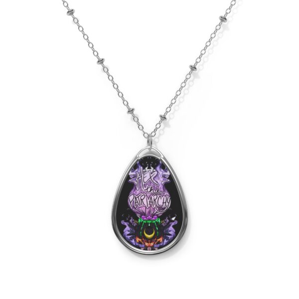 Hex the Patriarchy Oval Necklace