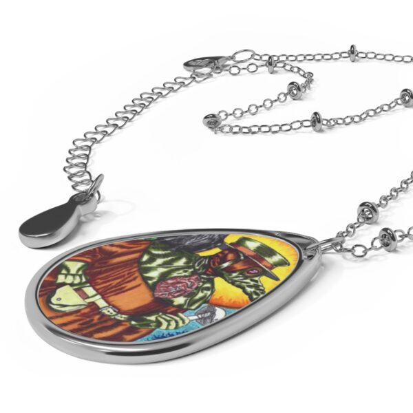 Retro Plague Doctor Oval Necklace - Image 3