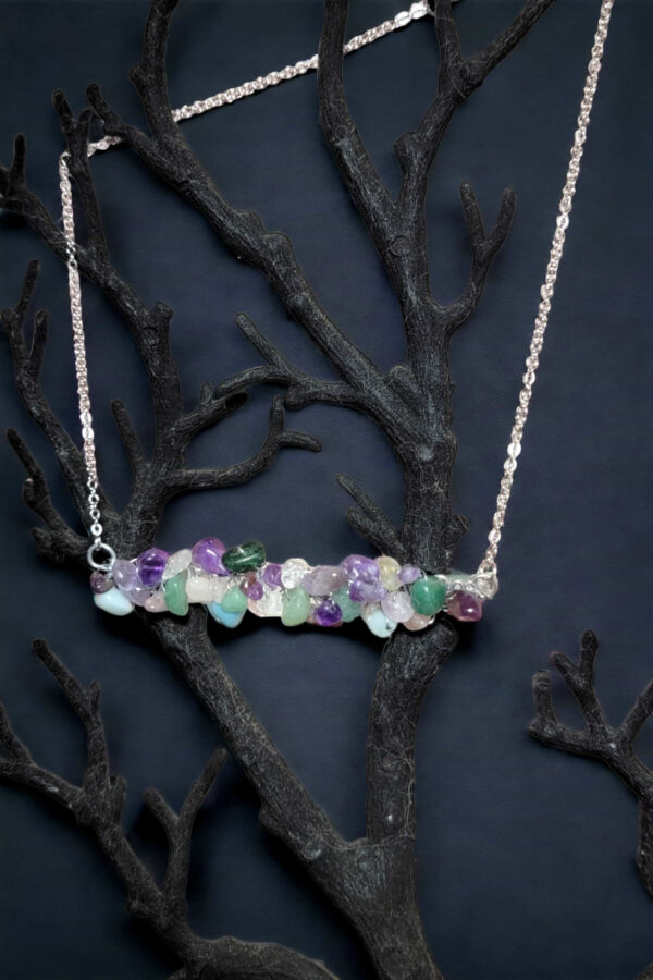 Amethyst & Aventurine Bar | Necklace - Image 5