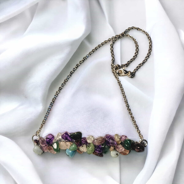 Amethyst & Aventurine Bar | Necklace - Image 3