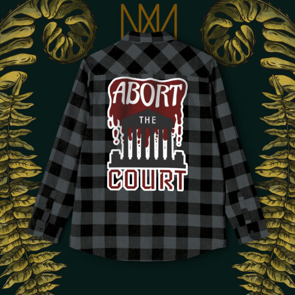Abort the Court Unisex Flannel Shirt - Image 2