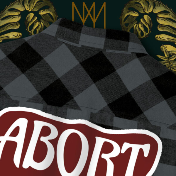 Abort the Court Unisex Flannel Shirt - Image 3