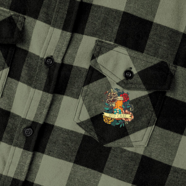 Self Care Unisex Flannel Shirt - Image 20