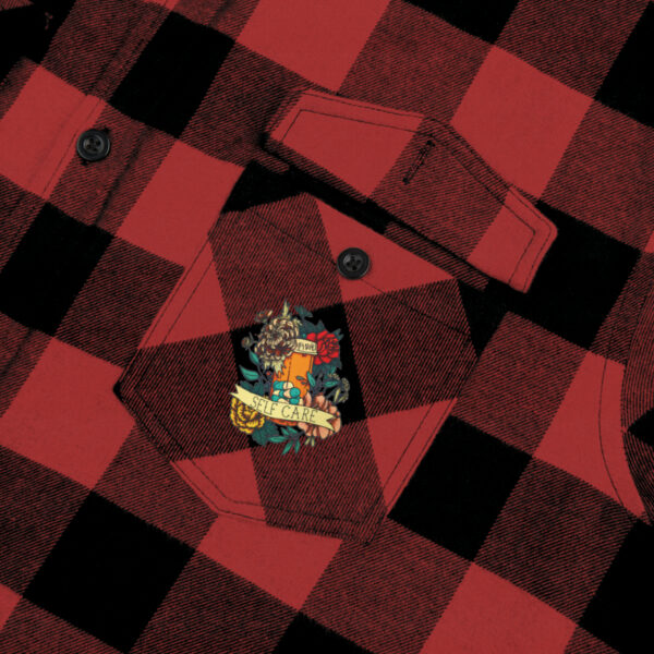 Self Care Unisex Flannel Shirt - Image 7