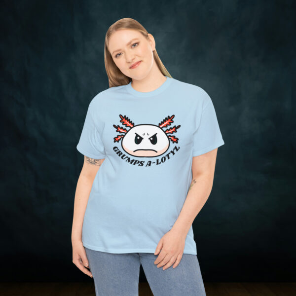 Grumpy A-lotyl Funny Axolotyl Unisex Heavy Cotton Tee