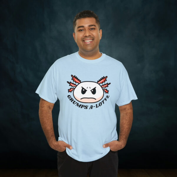Grumpy A-lotyl Funny Axolotyl Unisex Heavy Cotton Tee - Image 8