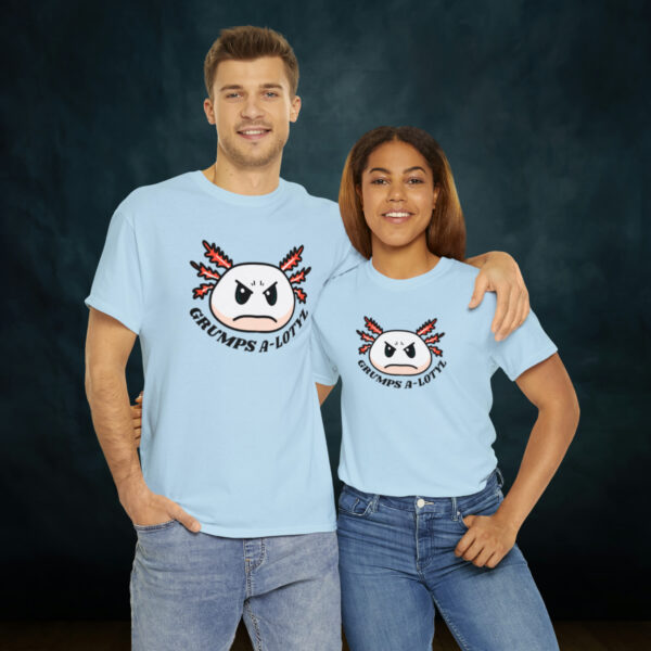 Grumpy A-lotyl Funny Axolotyl Unisex Heavy Cotton Tee - Image 10
