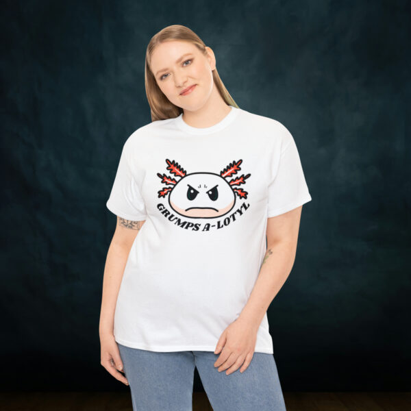 Grumpy A-lotyl Funny Axolotyl Unisex Heavy Cotton Tee - Image 13
