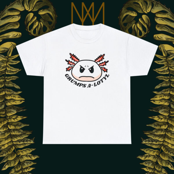 Grumpy A-lotyl Funny Axolotyl Unisex Heavy Cotton Tee - Image 14