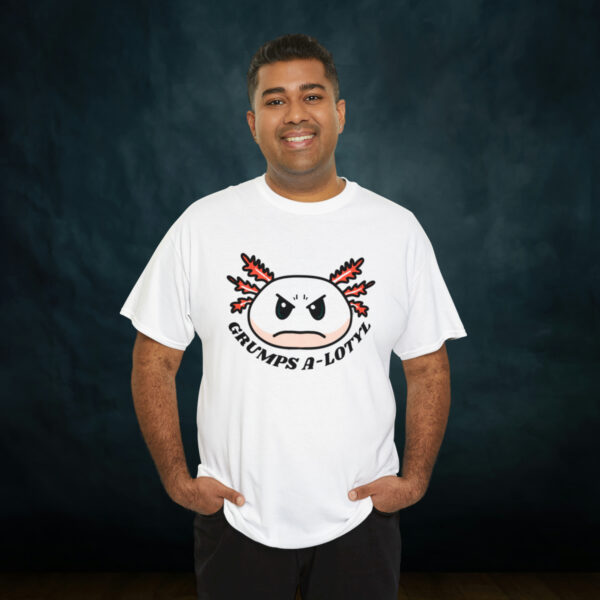 Grumpy A-lotyl Funny Axolotyl Unisex Heavy Cotton Tee - Image 20