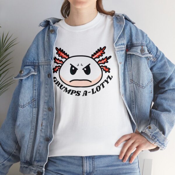 Grumpy A-lotyl Funny Axolotyl Unisex Heavy Cotton Tee - Image 21
