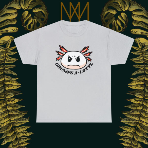 Grumpy A-lotyl Funny Axolotyl Unisex Heavy Cotton Tee - Image 26