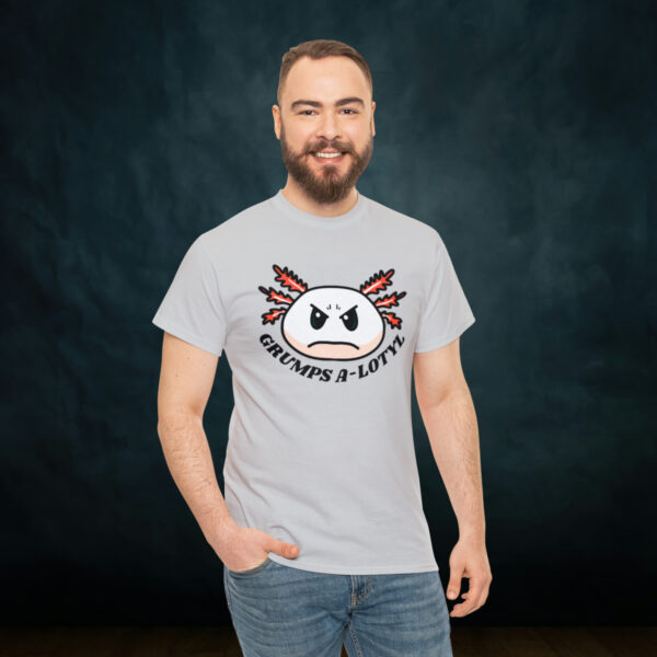 Grumpy A-lotyl Funny Axolotyl Unisex Heavy Cotton Tee - Image 29