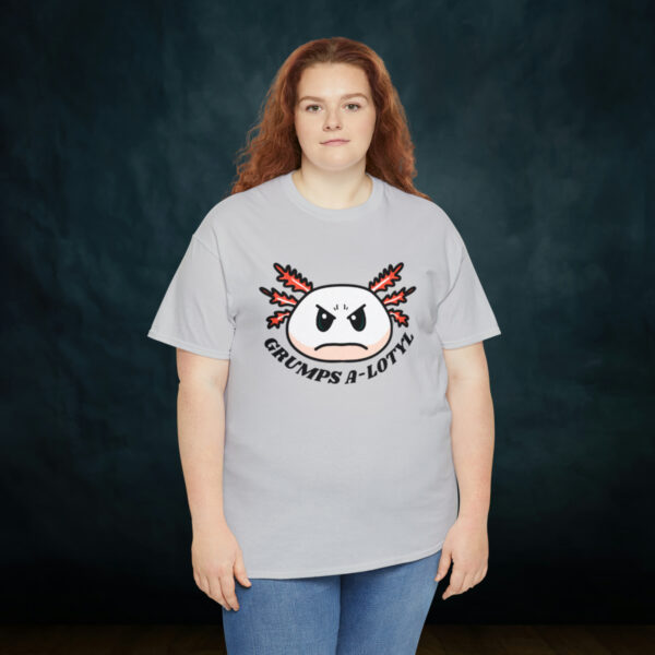 Grumpy A-lotyl Funny Axolotyl Unisex Heavy Cotton Tee - Image 31