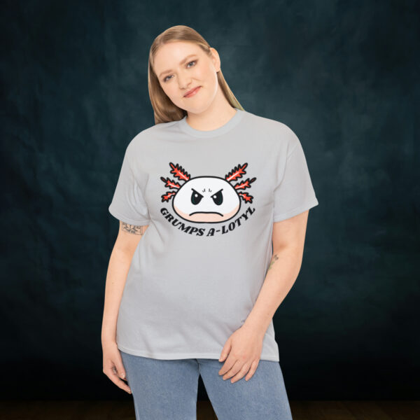 Grumpy A-lotyl Funny Axolotyl Unisex Heavy Cotton Tee - Image 25
