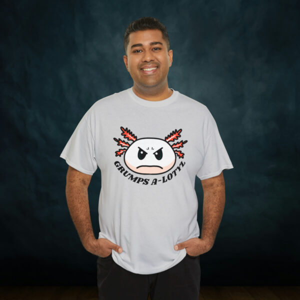 Grumpy A-lotyl Funny Axolotyl Unisex Heavy Cotton Tee - Image 32