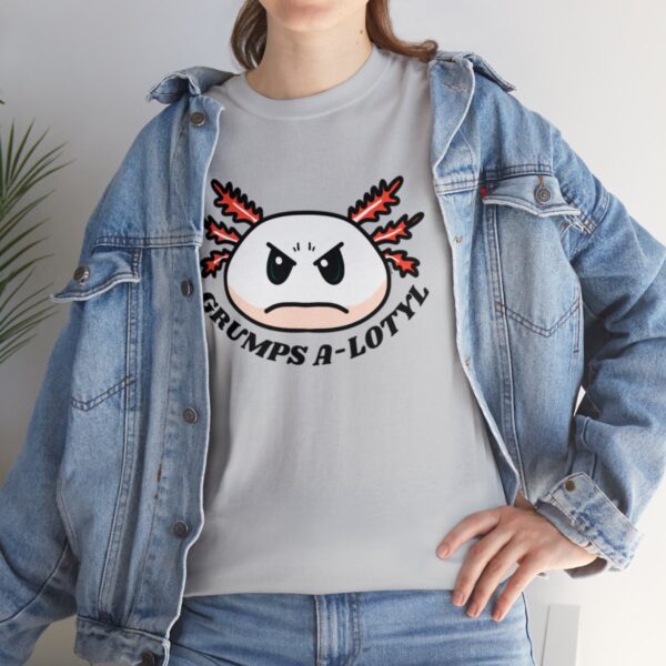 Grumpy A-lotyl Funny Axolotyl Unisex Heavy Cotton Tee - Image 33