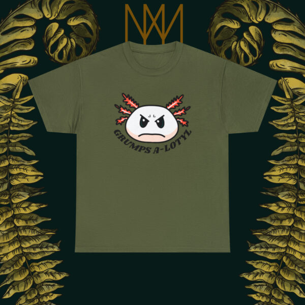 Grumpy A-lotyl Funny Axolotyl Unisex Heavy Cotton Tee - Image 38