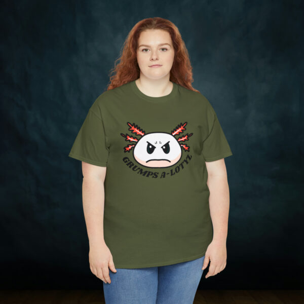 Grumpy A-lotyl Funny Axolotyl Unisex Heavy Cotton Tee - Image 43