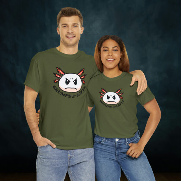Grumpy A-lotyl Funny Axolotyl Unisex Heavy Cotton Tee - Image 46