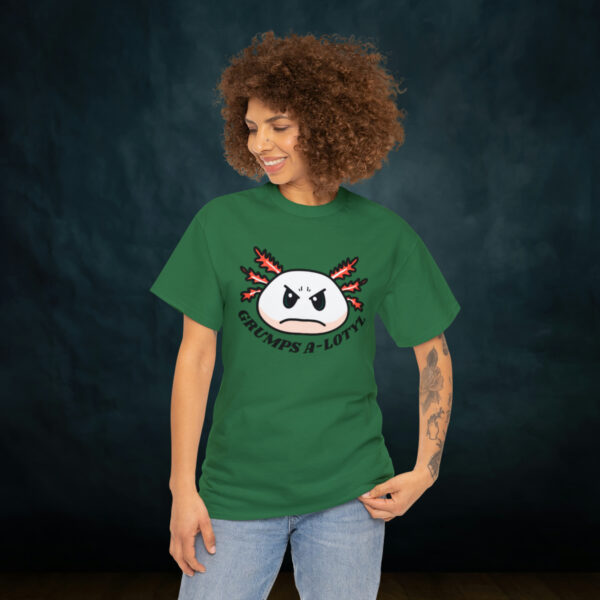 Grumpy A-lotyl Funny Axolotyl Unisex Heavy Cotton Tee - Image 52