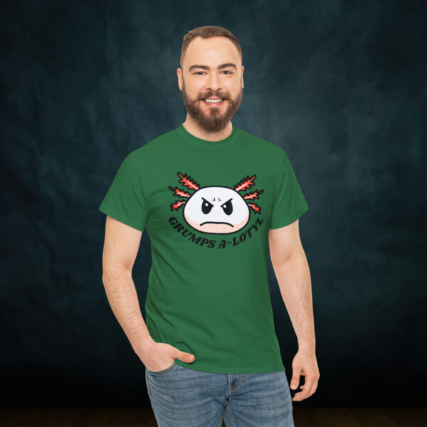 Grumpy A-lotyl Funny Axolotyl Unisex Heavy Cotton Tee - Image 53