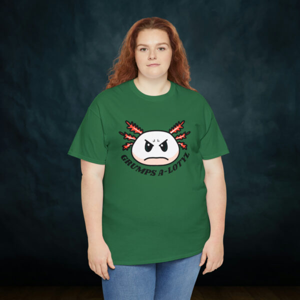 Grumpy A-lotyl Funny Axolotyl Unisex Heavy Cotton Tee - Image 55