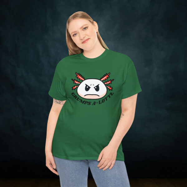 Grumpy A-lotyl Funny Axolotyl Unisex Heavy Cotton Tee - Image 49