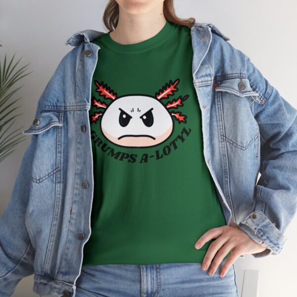 Grumpy A-lotyl Funny Axolotyl Unisex Heavy Cotton Tee - Image 57