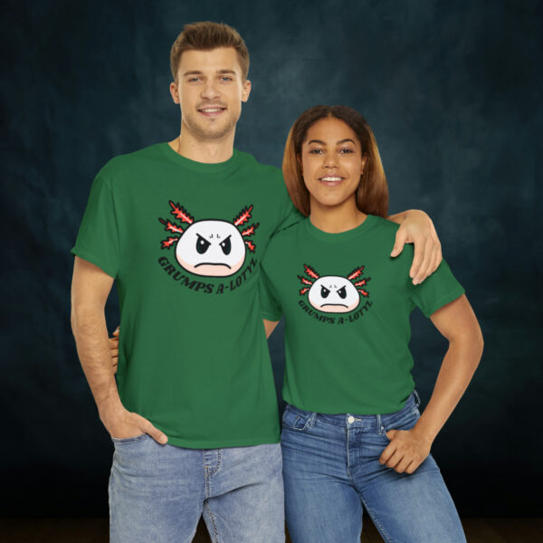 Grumpy A-lotyl Funny Axolotyl Unisex Heavy Cotton Tee - Image 58