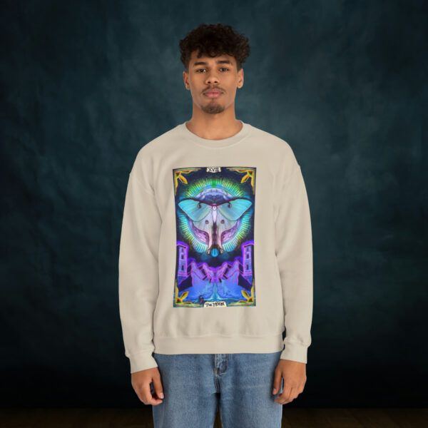 The Moon Tarot Card Unisex Heavy Blend Crewneck Sweatshirt - Image 16