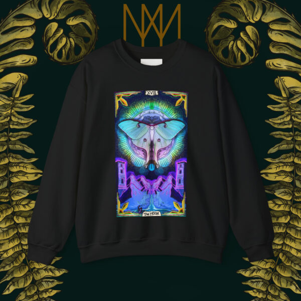 The Moon Tarot Card Unisex Heavy Blend Crewneck Sweatshirt - Image 2