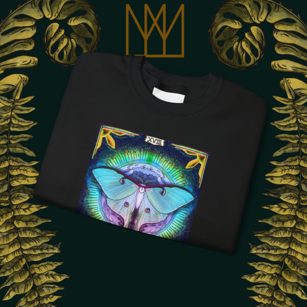 The Moon Tarot Card Unisex Heavy Blend Crewneck Sweatshirt - Image 4