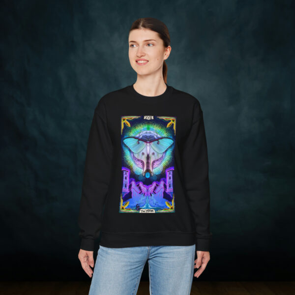 The Moon Tarot Card Unisex Heavy Blend Crewneck Sweatshirt - Image 8