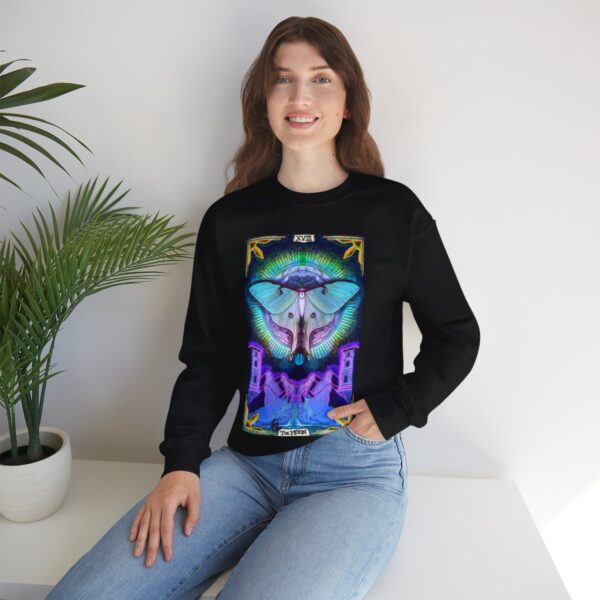 The Moon Tarot Card Unisex Heavy Blend Crewneck Sweatshirt - Image 11