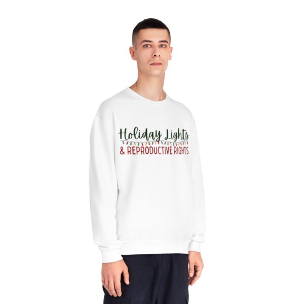 Holiday Lights & Reproductive Rights Crewneck Sweatshirt - Image 7