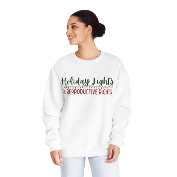 Holiday Lights & Reproductive Rights Crewneck Sweatshirt - Image 8